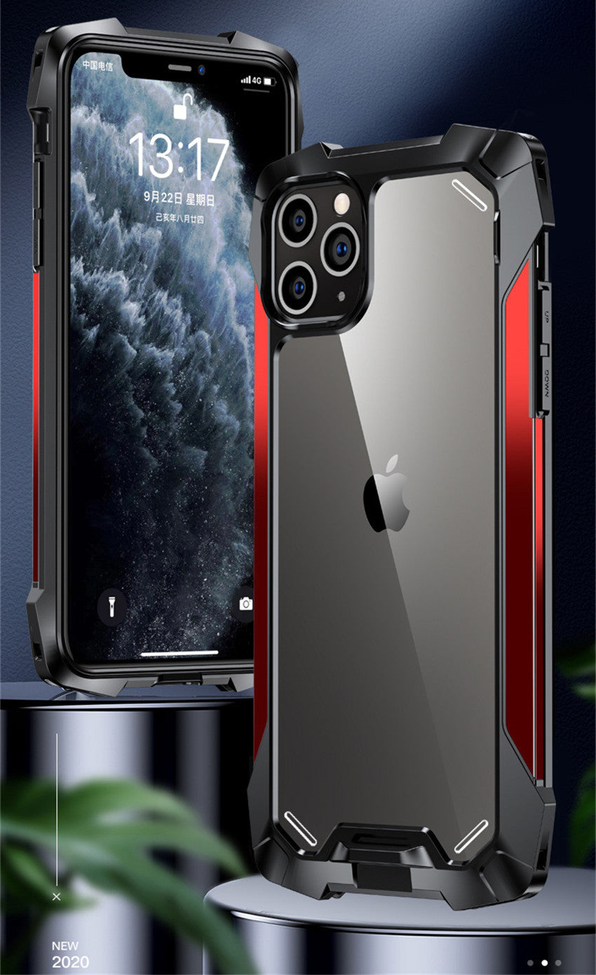 R-Just Silicone Airbag Shockproof iPhone Case – Transparent Armor Cover, Rugged Protection Durable & Secure for iPhone Models