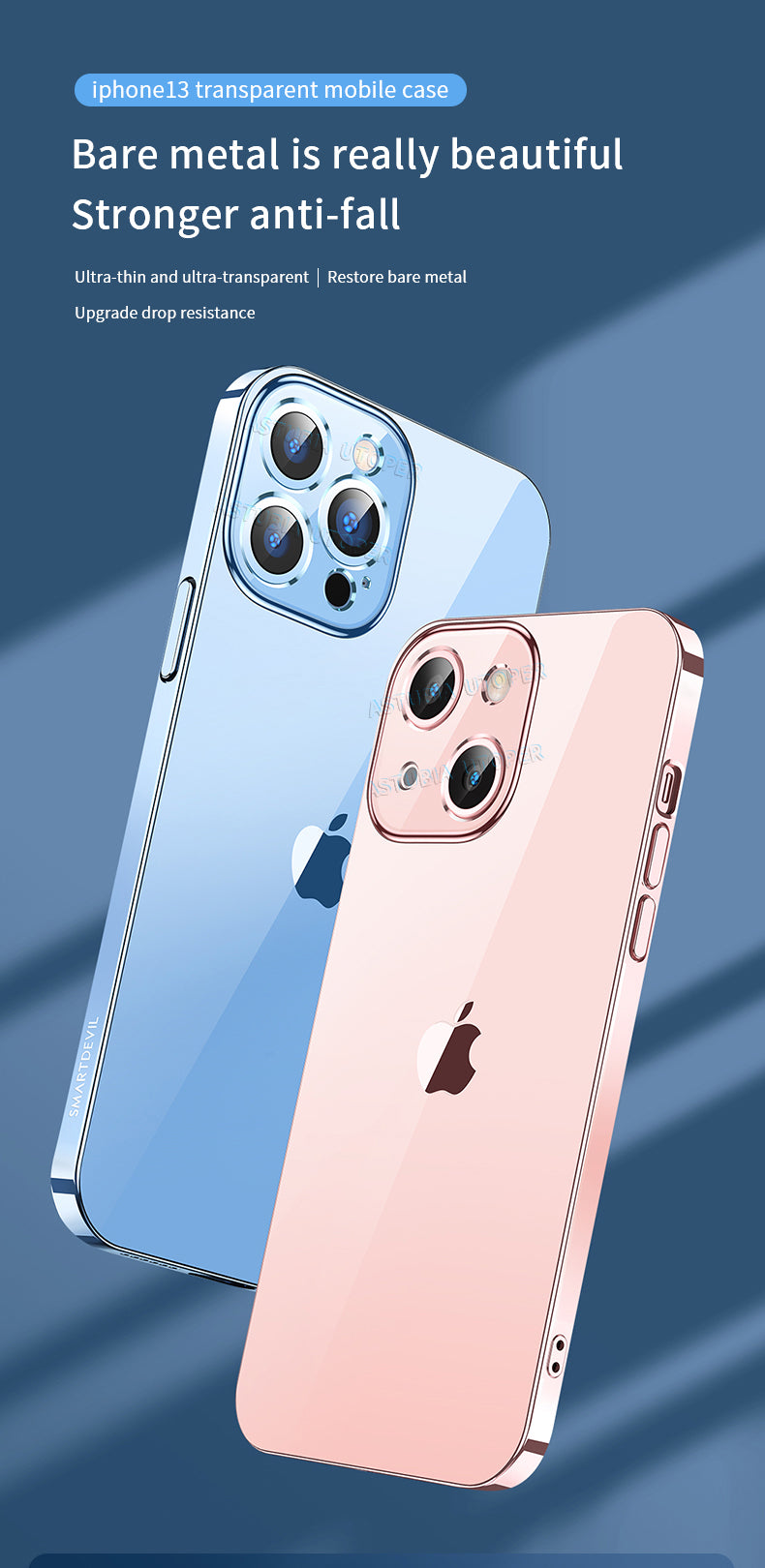 Luxury Clear Shockproof iPhone Case - Ultra-Thin, MagSafe Compatible, Camera Lens Protection, Transparent Hard PC Cover,