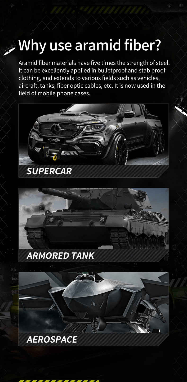 Premium 100% Aramid Fiber Kevlar iPhone Case – 600D Lightweight Compatible Ultra-Thin Protective Cover for iPhone Models