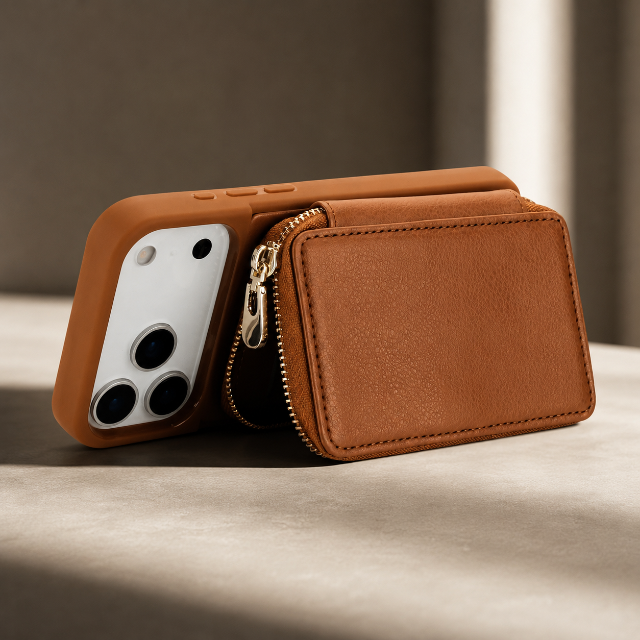 Luxury iPhone Case Leather Wallet Flip Cover Crossbody Card Holder RFID Blocking Zipper Pocket Shockproof Camera Lens Protection Full Coverage