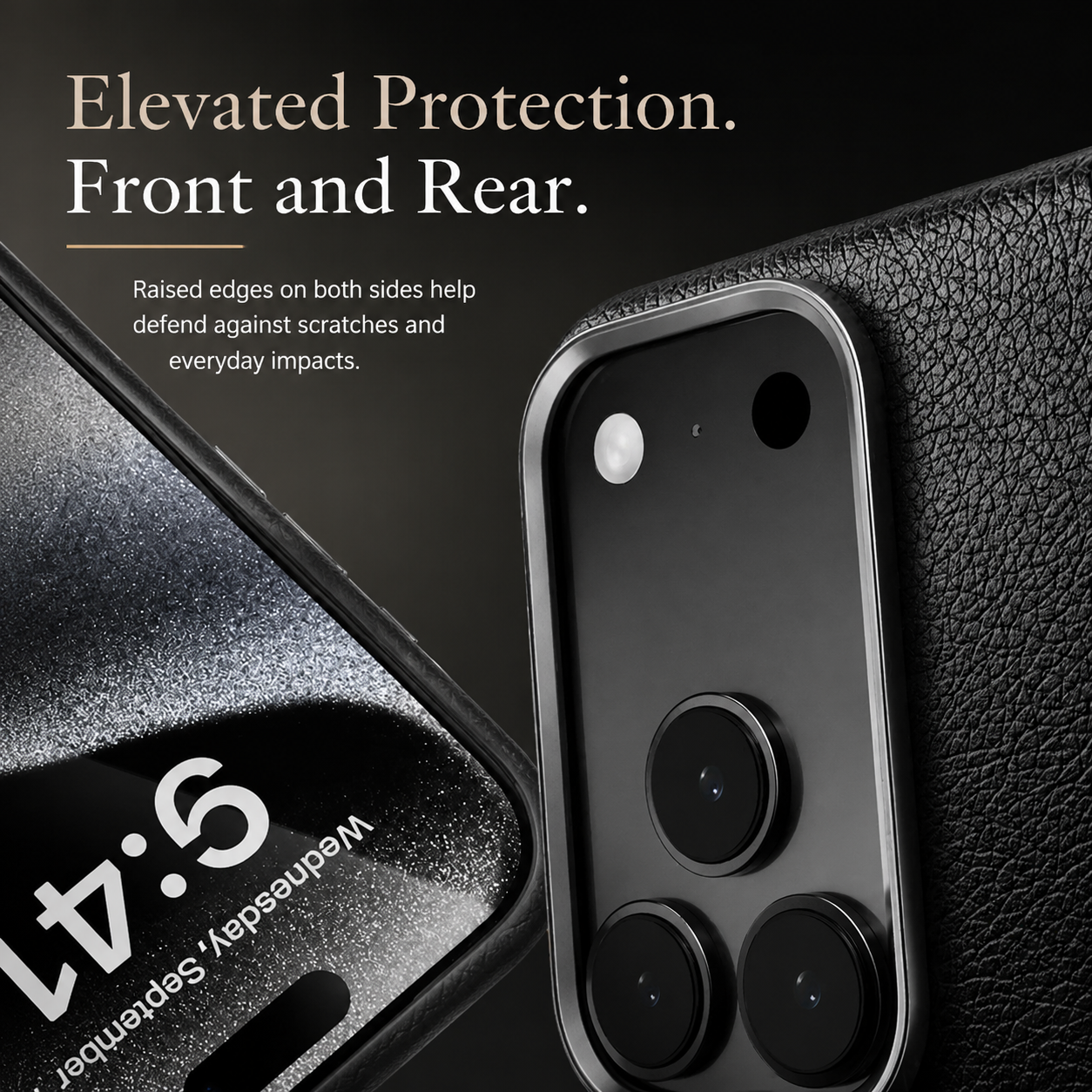 Luxury iPhone Case MagSafe Compatible Leather Protective Cover Metal Camera Lens Protection Shockproof Anti Fingerprint Magnetic Wireless Charging Full Coverage