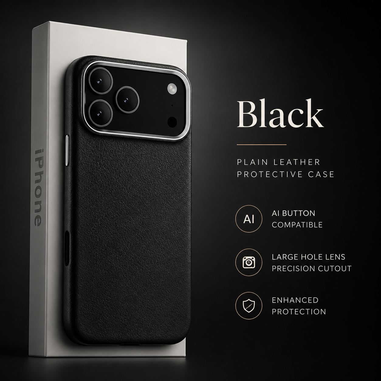 Luxury iPhone Case MagSafe Compatible Leather Protective Cover Metal Camera Lens Protection Shockproof Anti Fingerprint Magnetic Wireless Charging Full Coverage