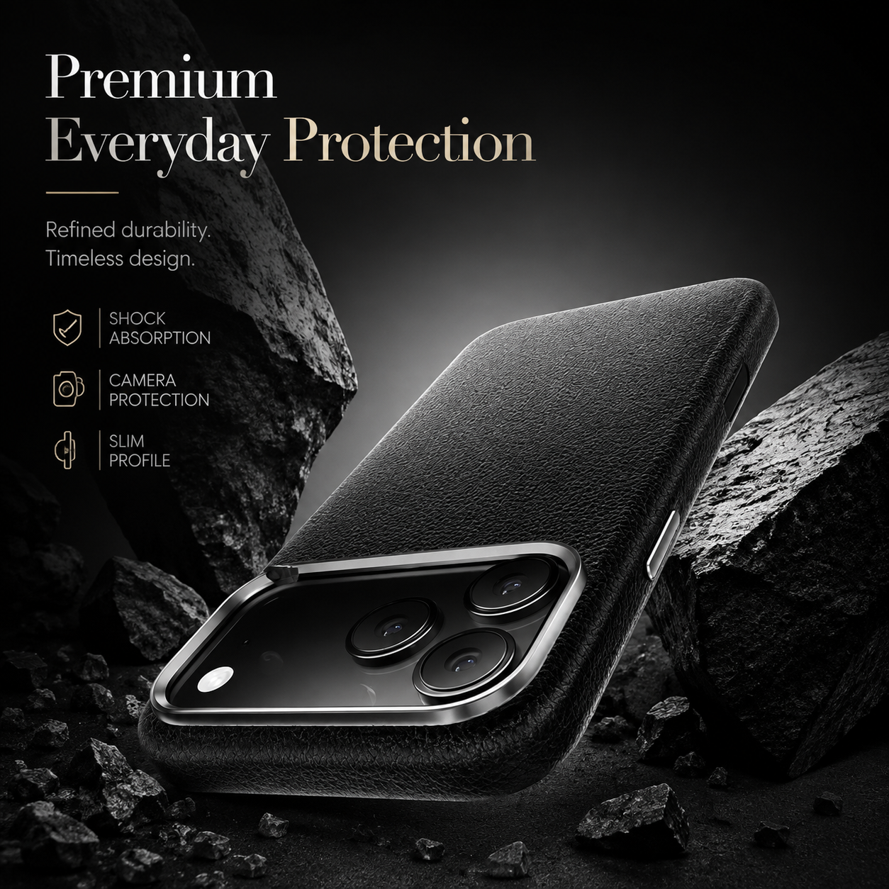 Luxury iPhone Case MagSafe Compatible Leather Protective Cover Metal Camera Lens Protection Shockproof Anti Fingerprint Magnetic Wireless Charging Full Coverage