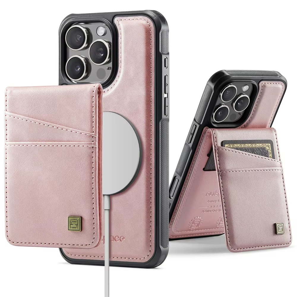 Luxury 2-in-1 Magnetic Wallet iPhone Case – Detachable Leather Flip Cover with Card Holder, Wrist Strap, and Secure Magnetic Closure for Ultimate Protection
