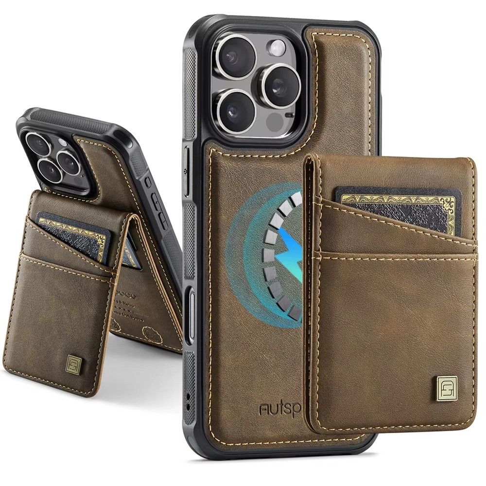 Luxury 2-in-1 Magnetic Wallet iPhone Case – Detachable Leather Flip Cover with Card Holder, Wrist Strap, and Secure Magnetic Closure for Ultimate Protection