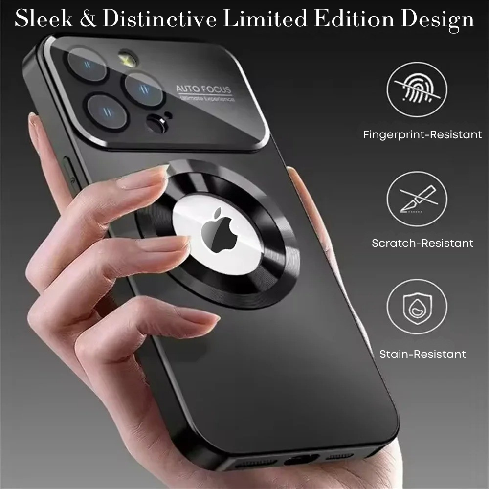 Luxury Glass MagSafe iPhone Case - Magnetic Wireless Charging, Camera Lens Protection, Shockproof Design | Case for iPhone