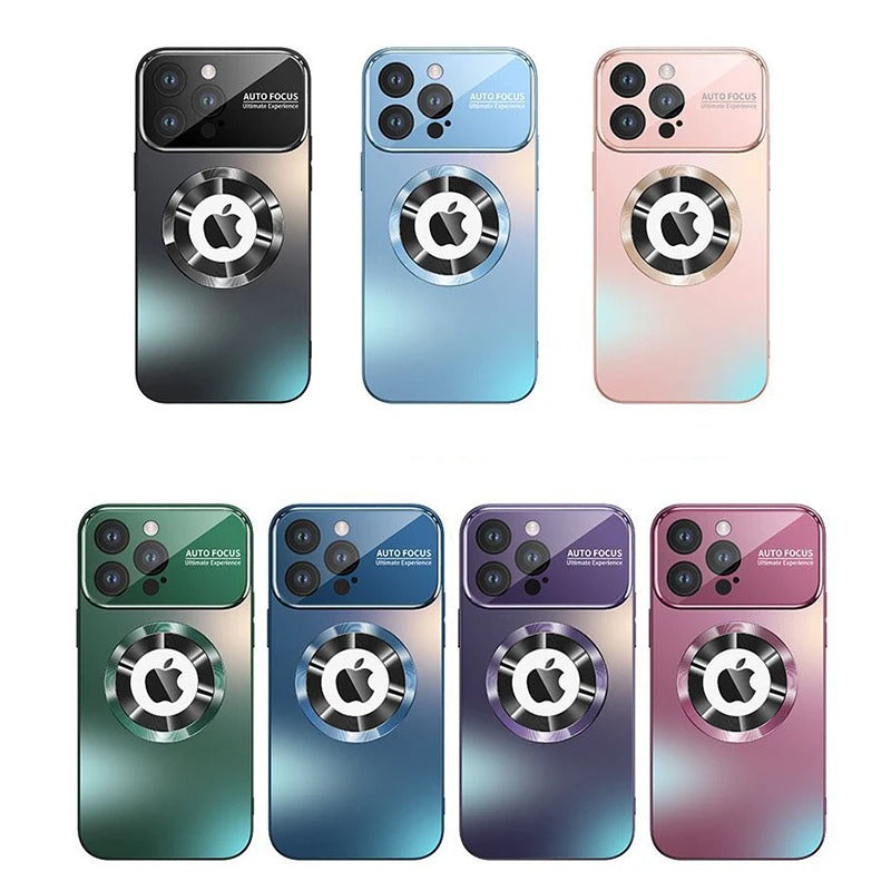 Luxury Glass MagSafe iPhone Case - Magnetic Wireless Charging, Camera Lens Protection, Shockproof Design | Case for iPhone