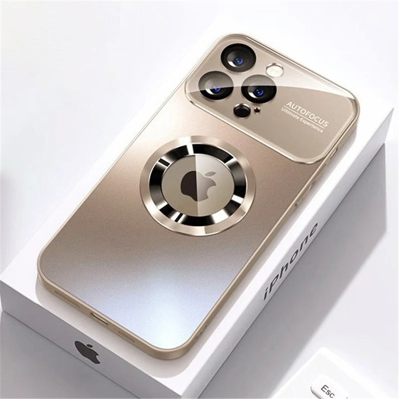 Luxury Glass MagSafe iPhone Case - Magnetic Wireless Charging, Camera Lens Protection, Shockproof Design | Case for iPhone