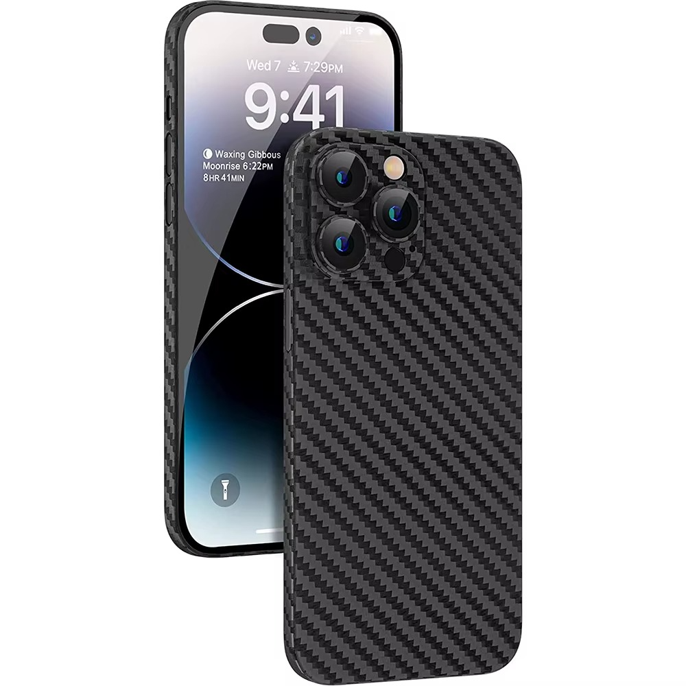 Luxury Ultra-Thin Carbon Fiber Matte iPhone Case – 0.2mm PP Back Cover for iPhone Models, Lightweight, Sleek, and Durable Protection