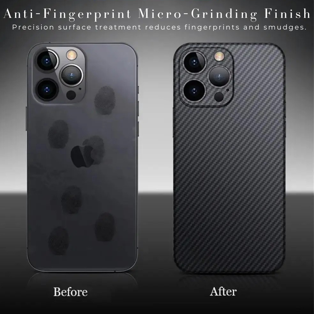 Luxury Ultra-Thin Carbon Fiber Matte iPhone Case – 0.2mm PP Back Cover for iPhone Models, Lightweight, Sleek, and Durable Protection
