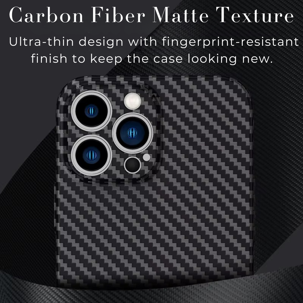Luxury Ultra-Thin Carbon Fiber Matte iPhone Case – 0.2mm PP Back Cover for iPhone Models, Lightweight, Sleek, and Durable Protection