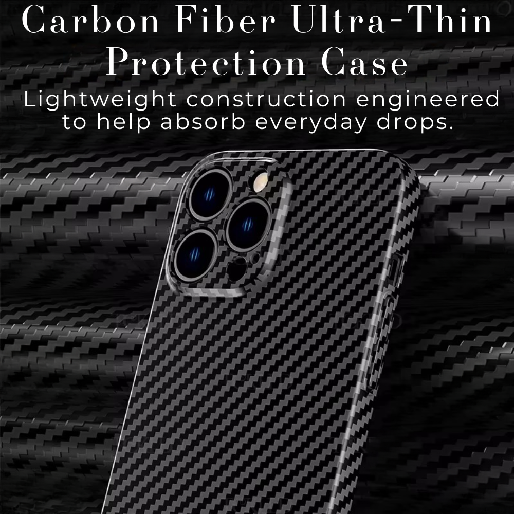 Luxury Ultra-Thin Carbon Fiber Matte iPhone Case – 0.2mm PP Back Cover for iPhone Models, Lightweight, Sleek, and Durable Protection