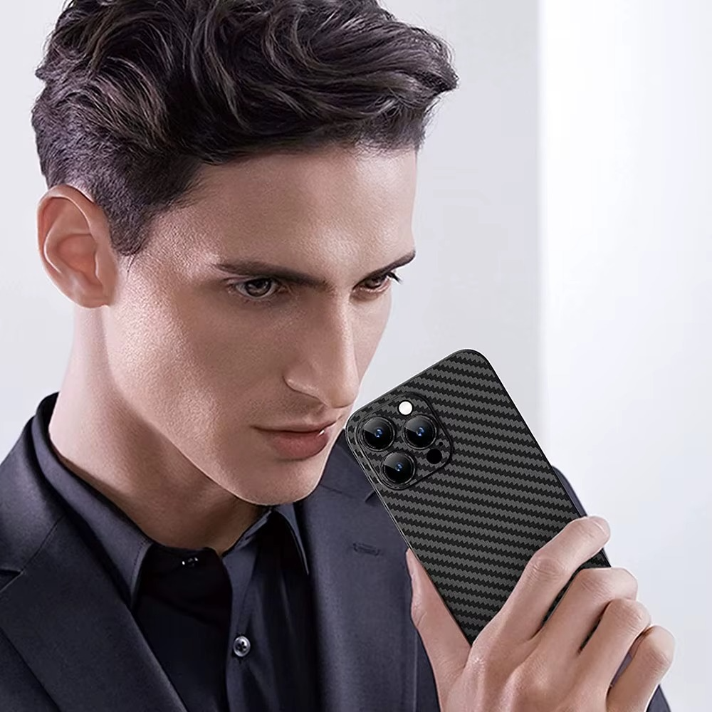 Luxury Ultra-Thin Carbon Fiber Matte iPhone Case – 0.2mm PP Back Cover for iPhone Models, Lightweight, Sleek, and Durable Protection