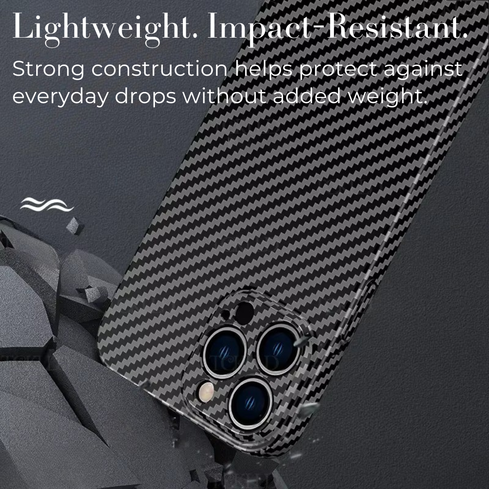 Luxury Ultra-Thin Carbon Fiber Matte iPhone Case – 0.2mm PP Back Cover for iPhone Models, Lightweight, Sleek, and Durable Protection