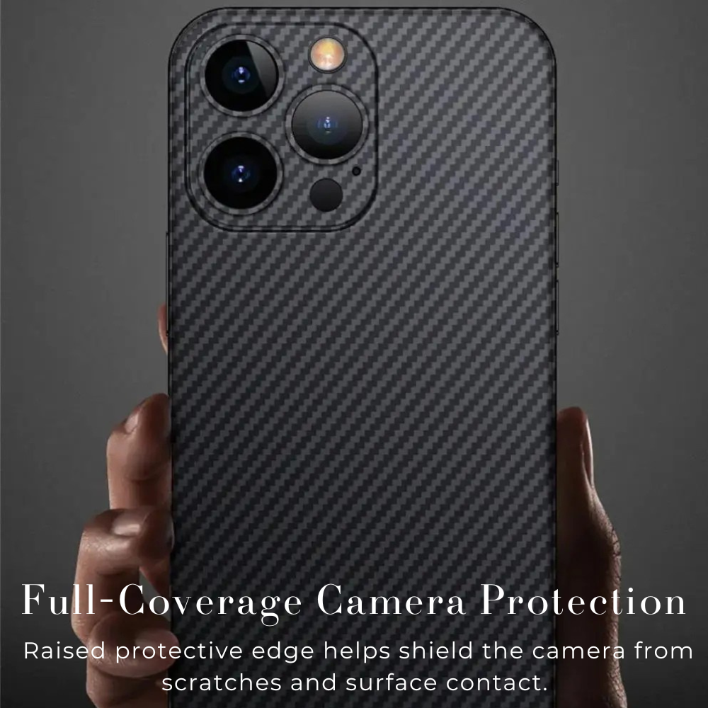 Luxury Ultra-Thin Carbon Fiber Matte iPhone Case – 0.2mm PP Back Cover for iPhone Models, Lightweight, Sleek, and Durable Protection