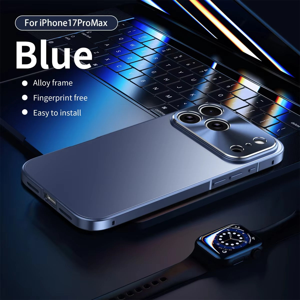Premium Aluminum Alloy Frame iPhone Case – Ultra Thin Frosted Matte Backplate, Shockproof Protective Cover with Camera Lens Guard