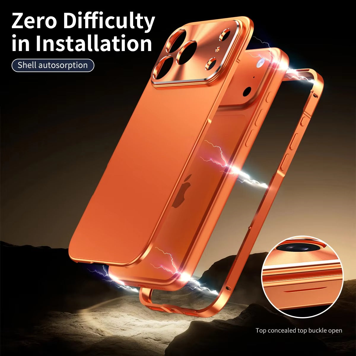 Premium Aluminum Alloy Frame iPhone Case – Ultra Thin Frosted Matte Backplate, Shockproof Protective Cover with Camera Lens Guard