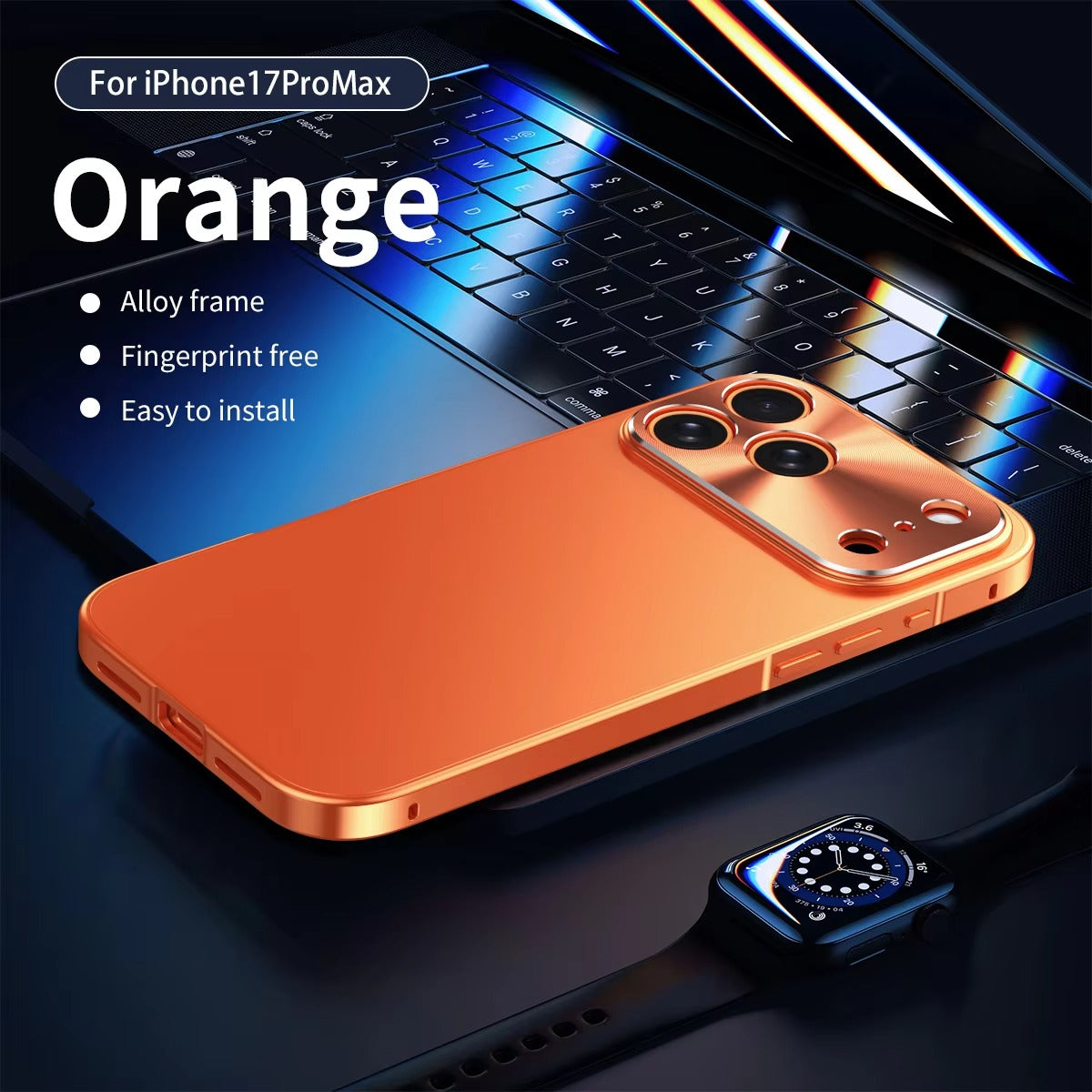 Premium Aluminum Alloy Frame iPhone Case – Ultra Thin Frosted Matte Backplate, Shockproof Protective Cover with Camera Lens Guard