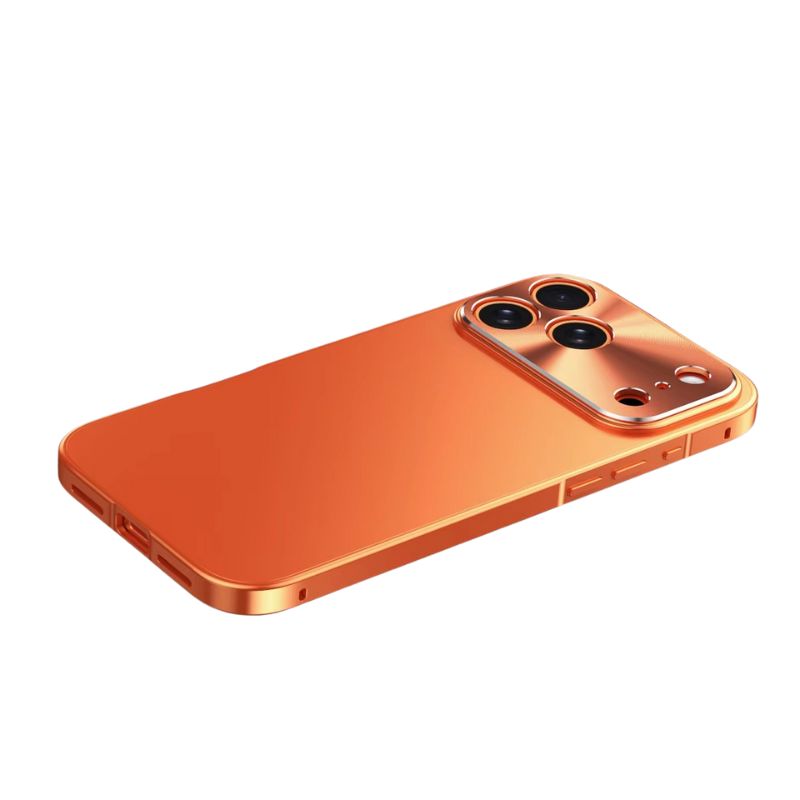 Premium Aluminum Alloy Frame iPhone Case – Ultra Thin Frosted Matte Backplate, Shockproof Protective Cover with Camera Lens Guard