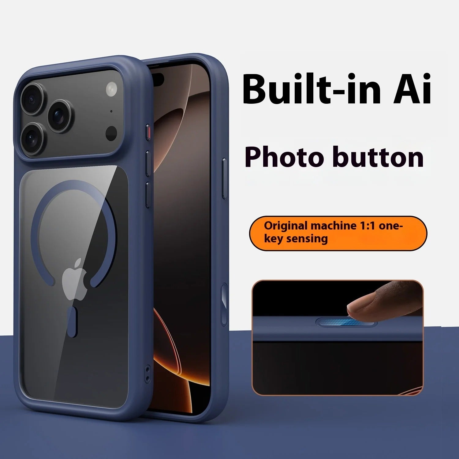 Premium Clear MagSafe iPhone Case – Shockproof Armor Protective Cover with Camera Control Button, Anti-Scratch Transparent Back