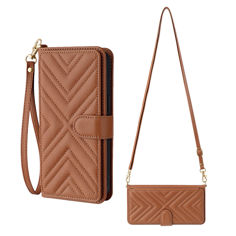 Luxury Crossbody Wallet iPhone Case – Fashion Shoulder Strap, Magnetic Closure, Card Holder and Premium Protection for iPhone