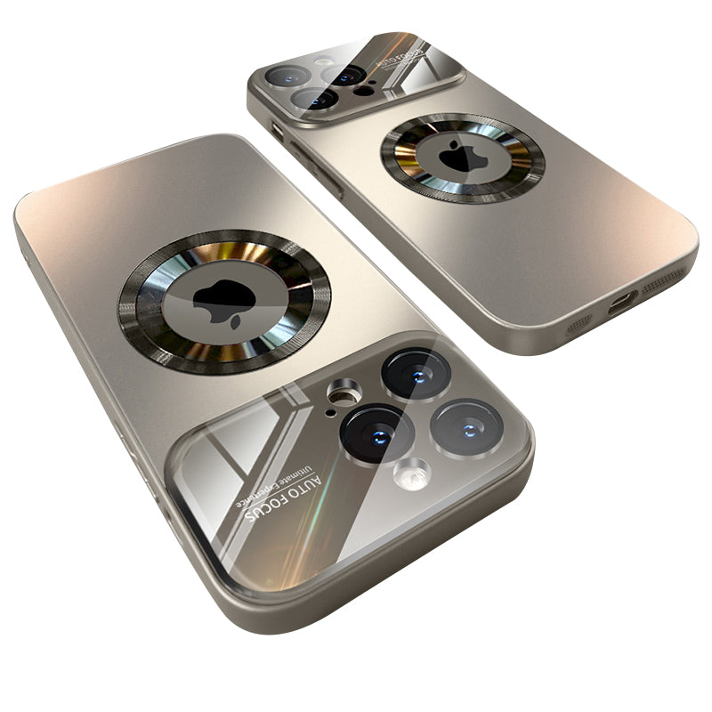 Luxury Magnetic iPhone Case - Matte Finish, MagSafe Compatible, Shockproof with Camera Lens Protection,