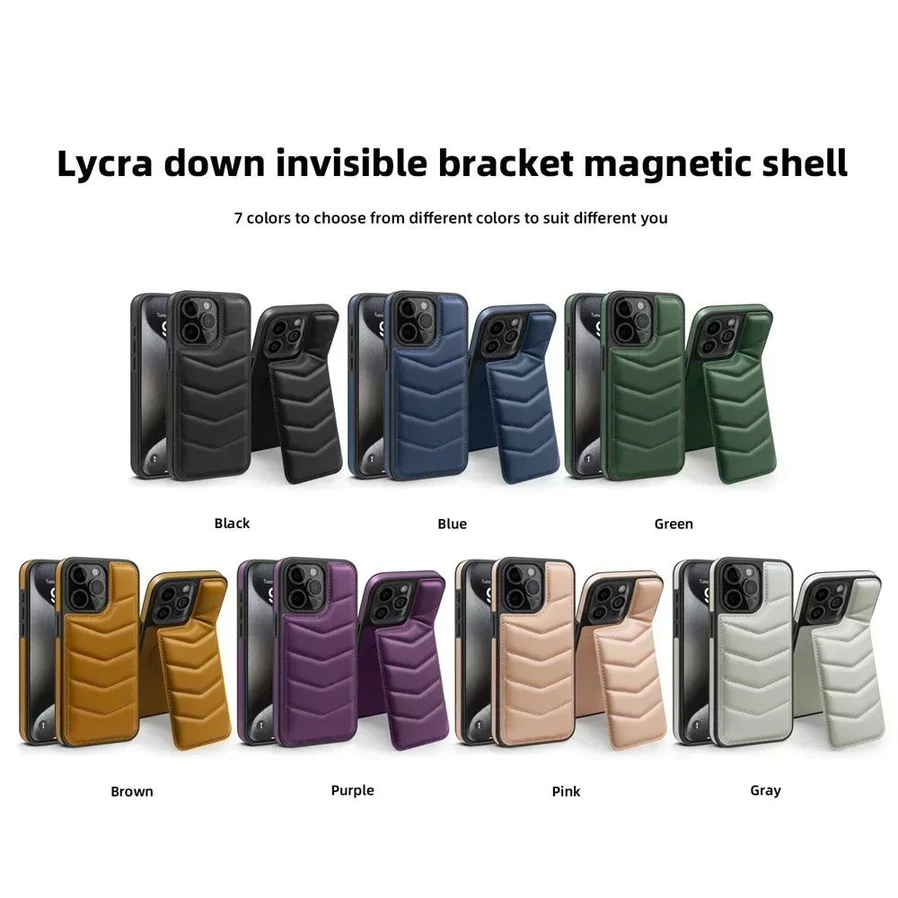 Premium MagSafe Leather iPhone Case – Magnetic Wireless Charging, Card Holder Wallet, Shockproof Protection, Sleek Design for iPhone Models