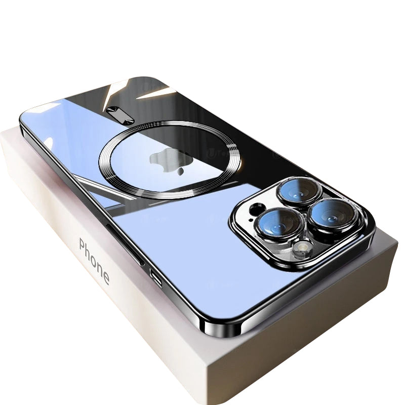 Luxury Ultra-Thin iPhone Case - MagSafe Compatible, Clear Transparent, Shockproof, Scratch-Resistant Hard PC Cover