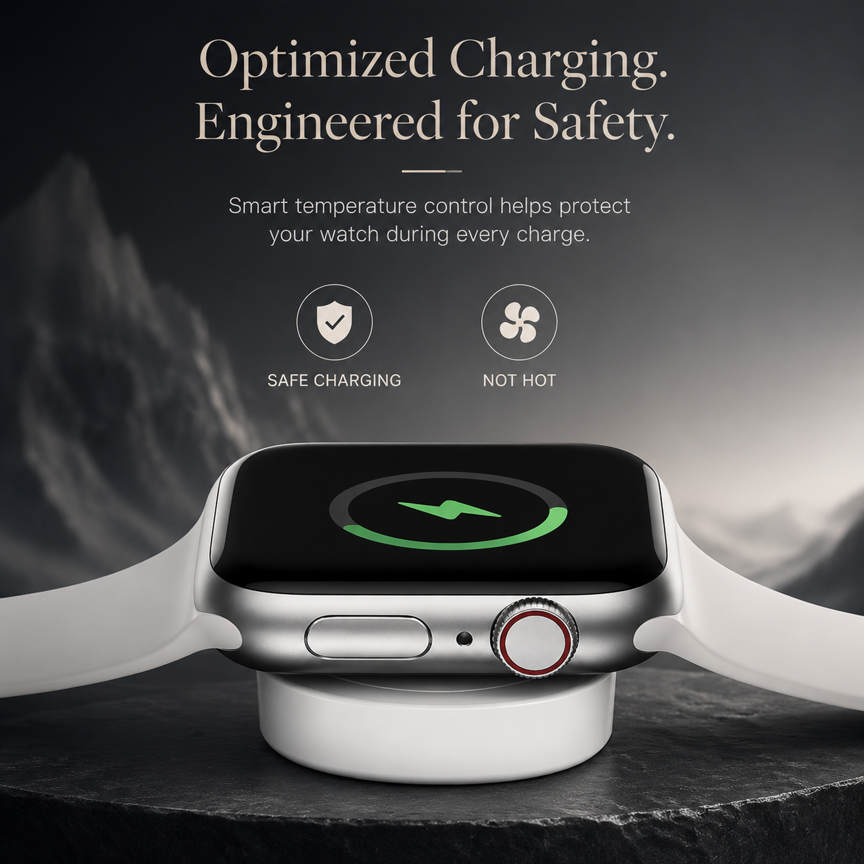 Premium 2-in-1 Magnetic Wireless Charger Cable USB-A Fast Charging Cord Smart Chip Protection Strong Magnetic Charging Compatible with iPhone