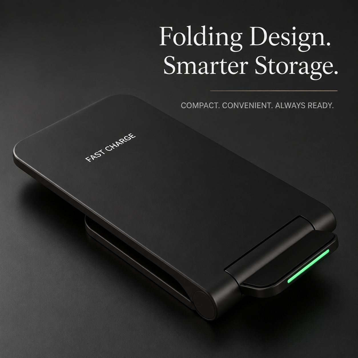 Premium 30W Wireless Charger Stand Fast Charging Foldable Phone Charging Stand USB C Vertical Horizontal Viewing Compatible with iPhone Travel Design