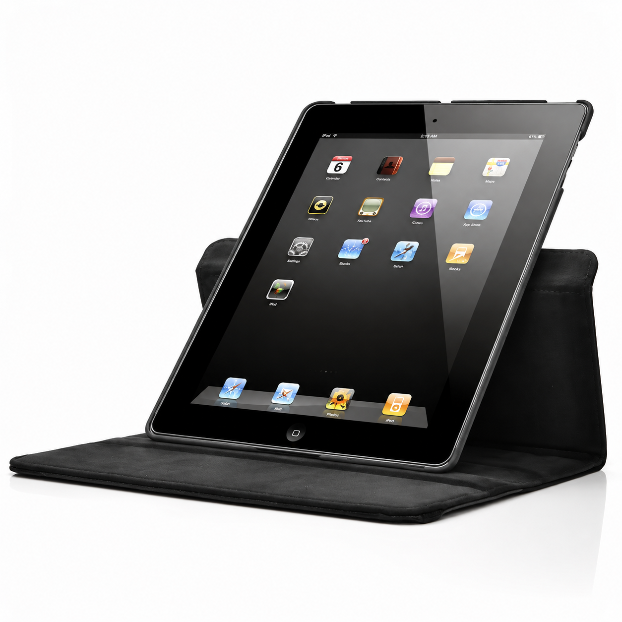 Premium 360° Rotating PU Leather iPad Case Smart Cover Auto Sleep Wake Shockproof Protective Stand Multi-Angle Tablet Case Compatible with iPad