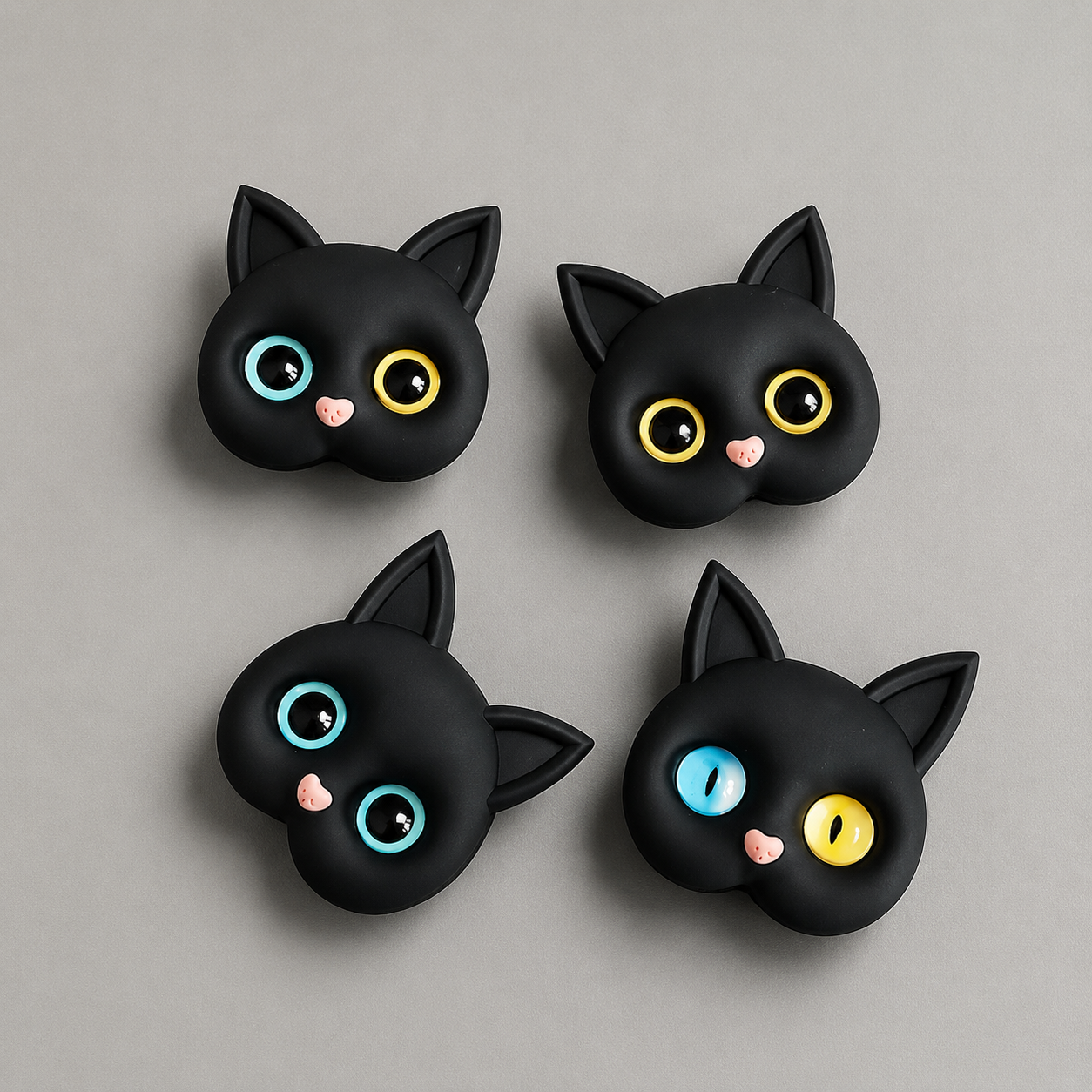 Premium 3D Cat Phone Grip Holder Korean INS Style Air Sac Griptok Finger Ring Stand Foldable Rotating Anti-Drop Phone Accessory Compatible with iPhone