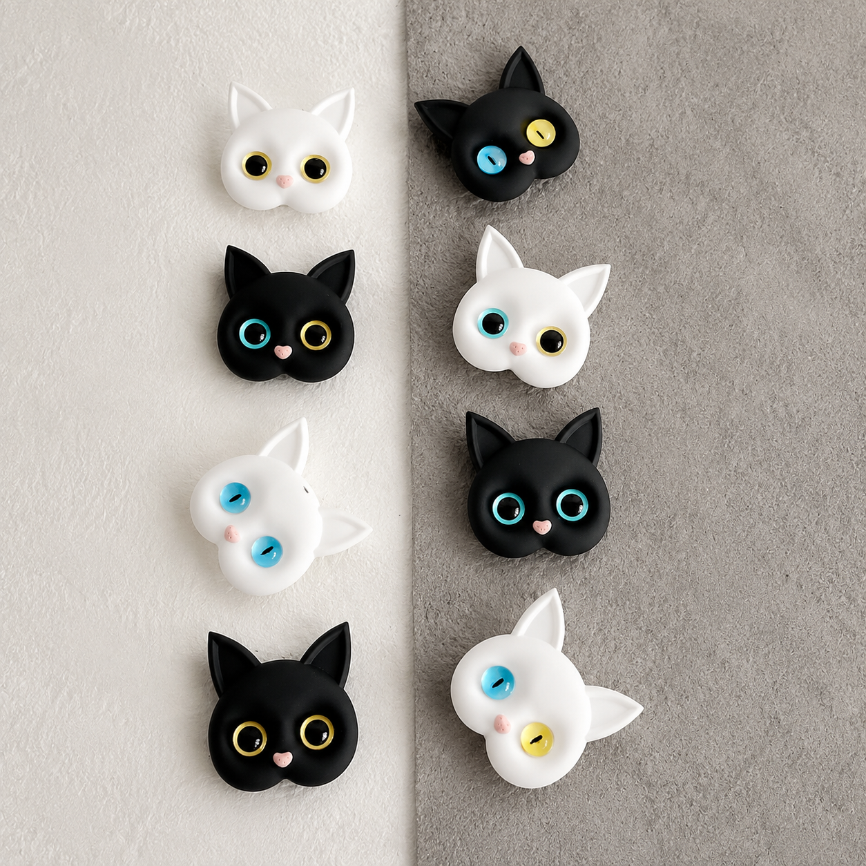Premium 3D Cat Phone Grip Holder Korean INS Style Air Sac Griptok Finger Ring Stand Foldable Rotating Anti-Drop Phone Accessory Compatible with iPhone