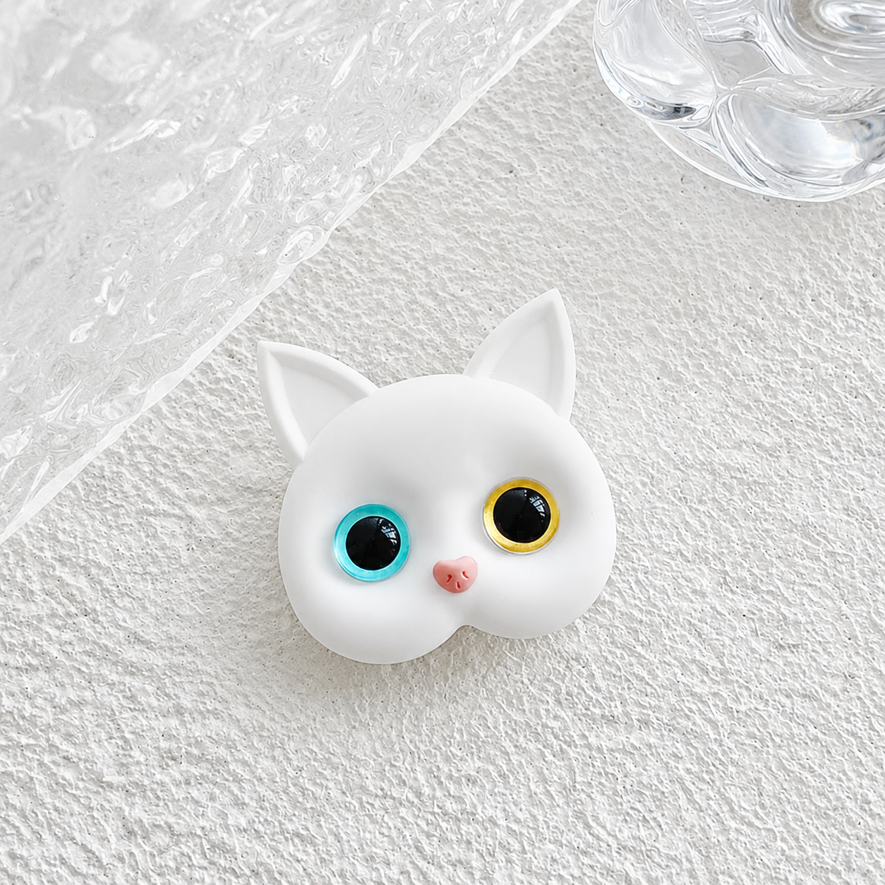 Premium 3D Cat Phone Grip Holder Korean INS Style Air Sac Griptok Finger Ring Stand Foldable Rotating Anti-Drop Phone Accessory Compatible with iPhone