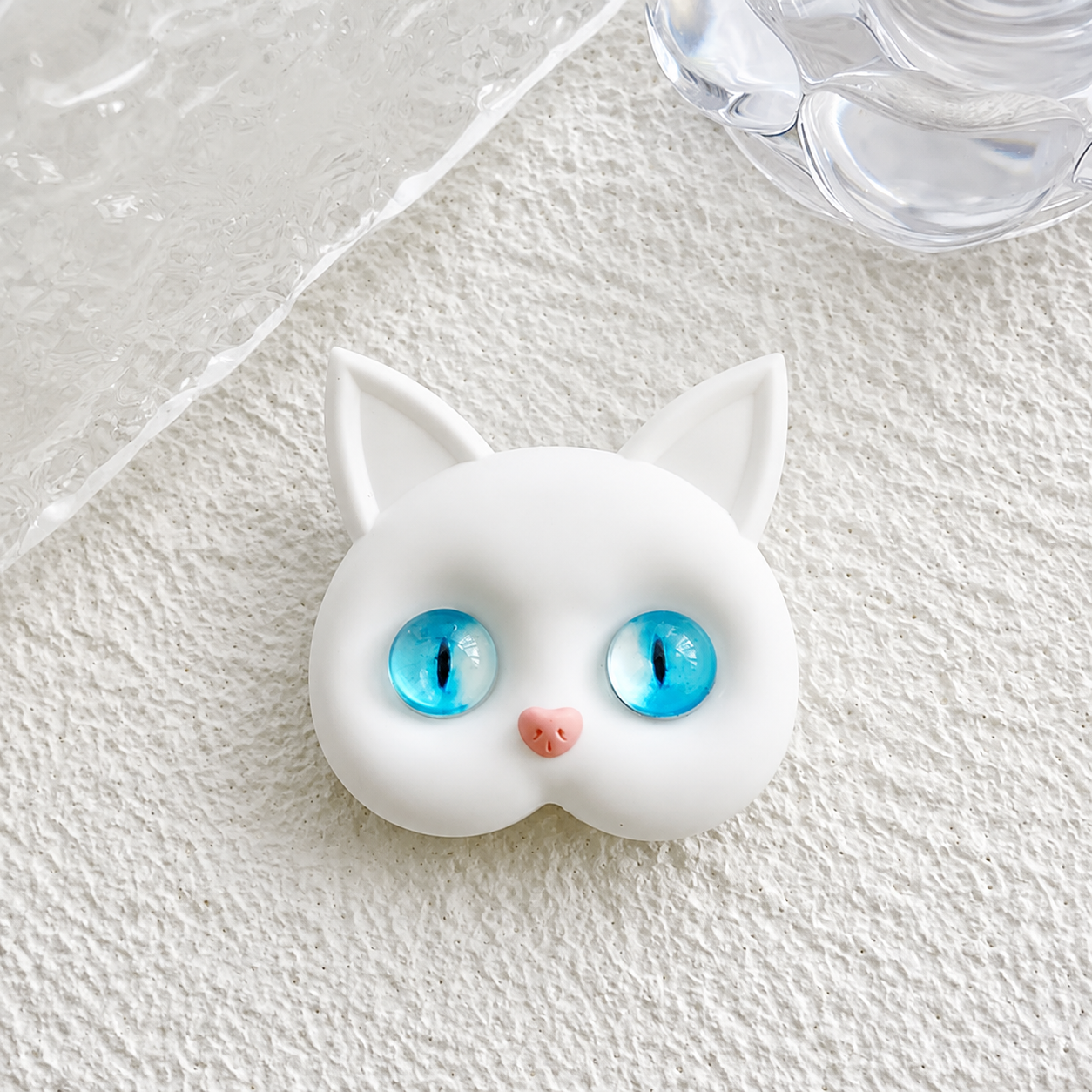 Premium 3D Cat Phone Grip Holder Korean INS Style Air Sac Griptok Finger Ring Stand Foldable Rotating Anti-Drop Phone Accessory Compatible with iPhone