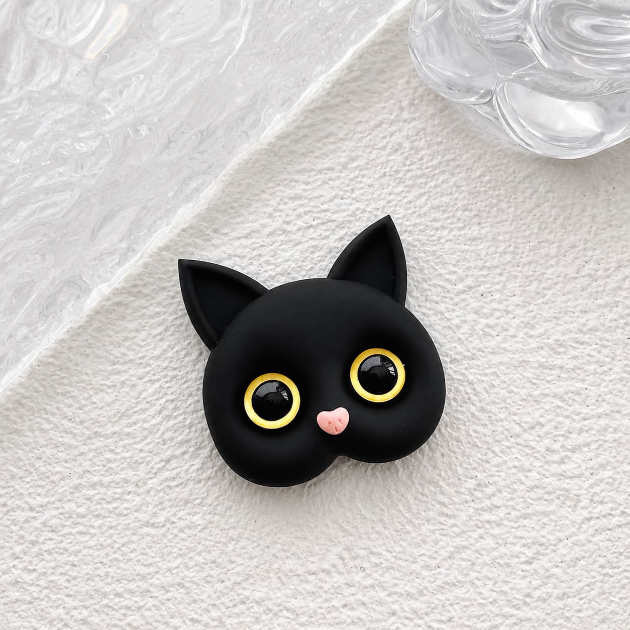 Premium 3D Cat Phone Grip Holder Korean INS Style Air Sac Griptok Finger Ring Stand Foldable Rotating Anti-Drop Phone Accessory Compatible with iPhone