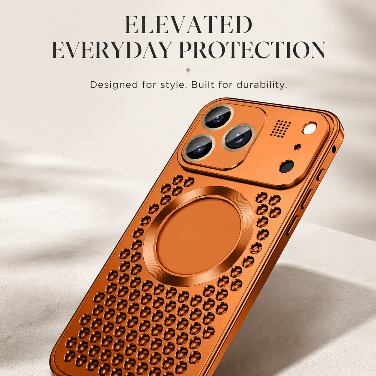 Premium Aluminum Alloy Magnetic iPhone Case – Heat Dissipation Metal Frame Cover with Shockproof Anti-Fall Protection and Camera Lens Guard