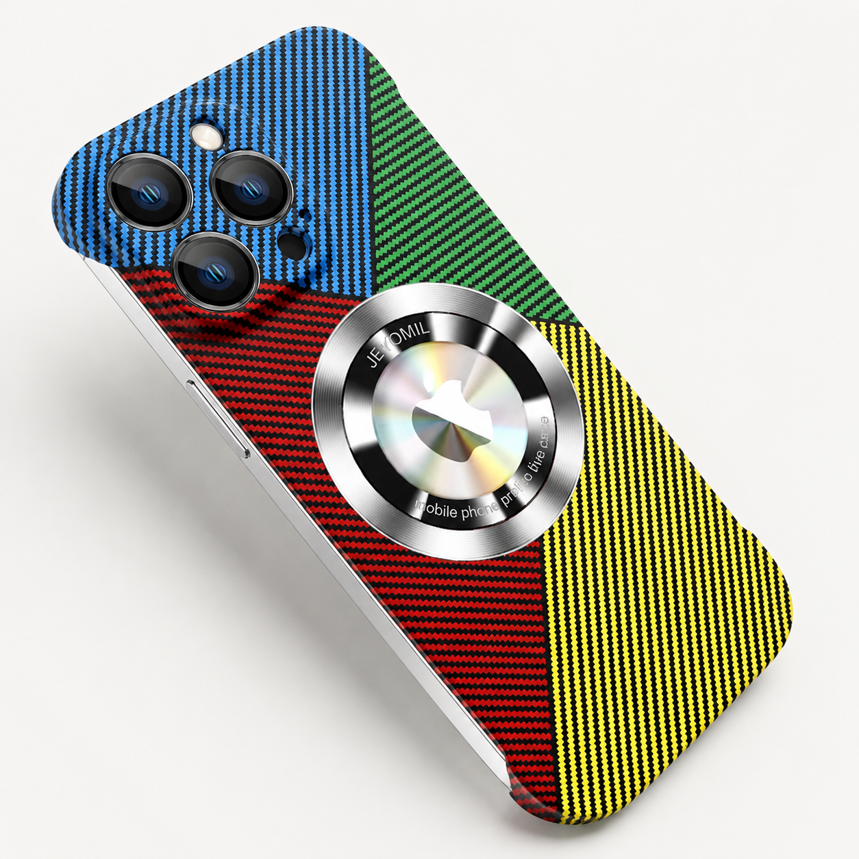 Premium Carbon Fiber MagSafe iPhone Case Frameless Magnetic Cover Magnifying Glass Design Slim Lightweight Shockproof Protective Cover