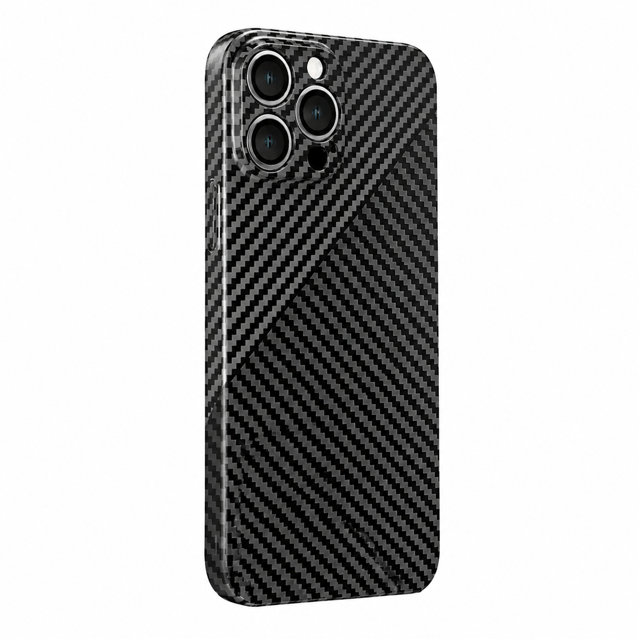 Premium Carbon Fiber MagSafe iPhone Case Magnetic Slim Protective Cover Shockproof Matte Textured Design Wireless Charging Compatible Durable Case