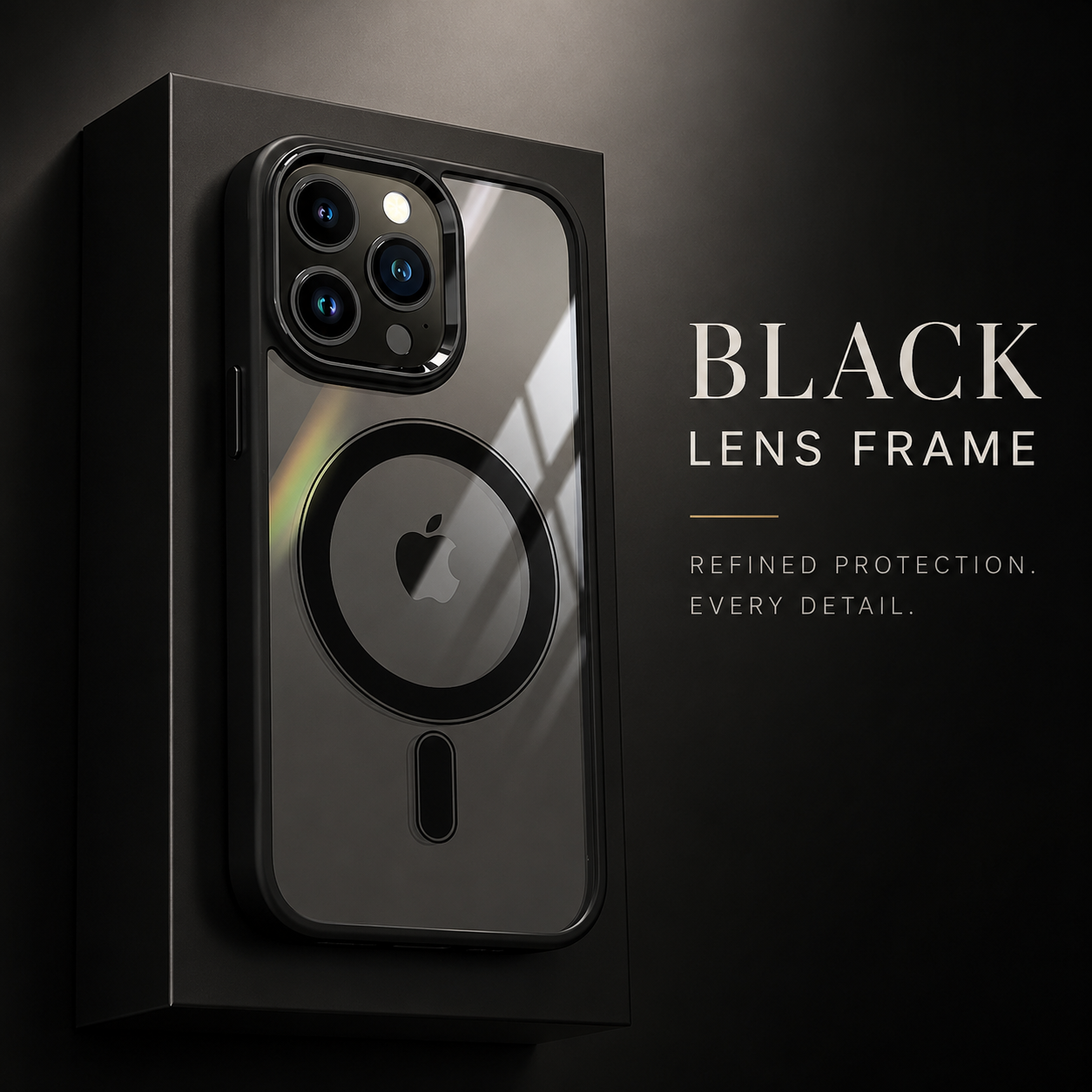 Premium Clear MagSafe iPhone Case Transparent PC Cover TPU Bumper Magnetic Wireless Charging Shockproof Slim Protective Cover Lens Protection