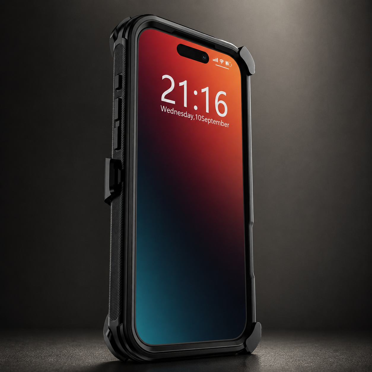 Premium Durable iPhone Case Heavy Duty 3 Layer Hybrid Cover with Belt Clip Holster Shockproof Hard PC Matte Anti Fingerprint Protective Rugged Design