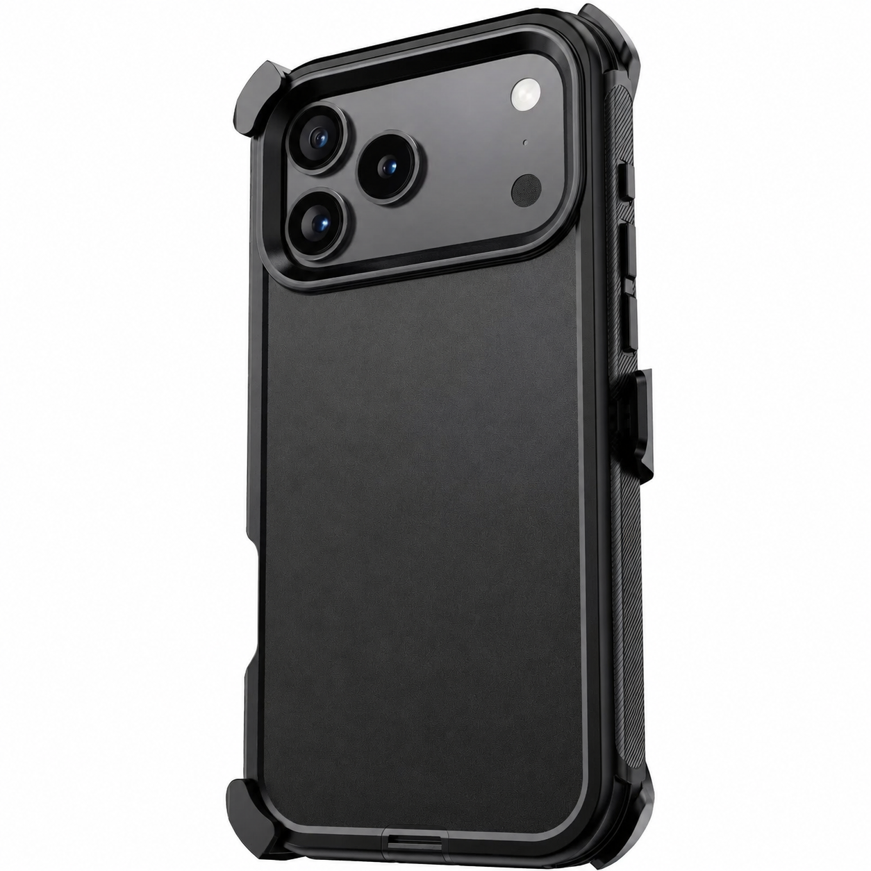 Premium Durable iPhone Case Heavy Duty 3 Layer Hybrid Cover with Belt Clip Holster Shockproof Hard PC Matte Anti Fingerprint Protective Rugged Design