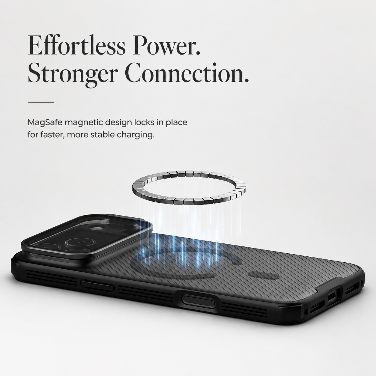 Premium Durable iPhone Case MagSafe Compatible CamShield Cover Foldable Lens Stand Shockproof Textured PC Half Wrapped Non Slip Protective Design