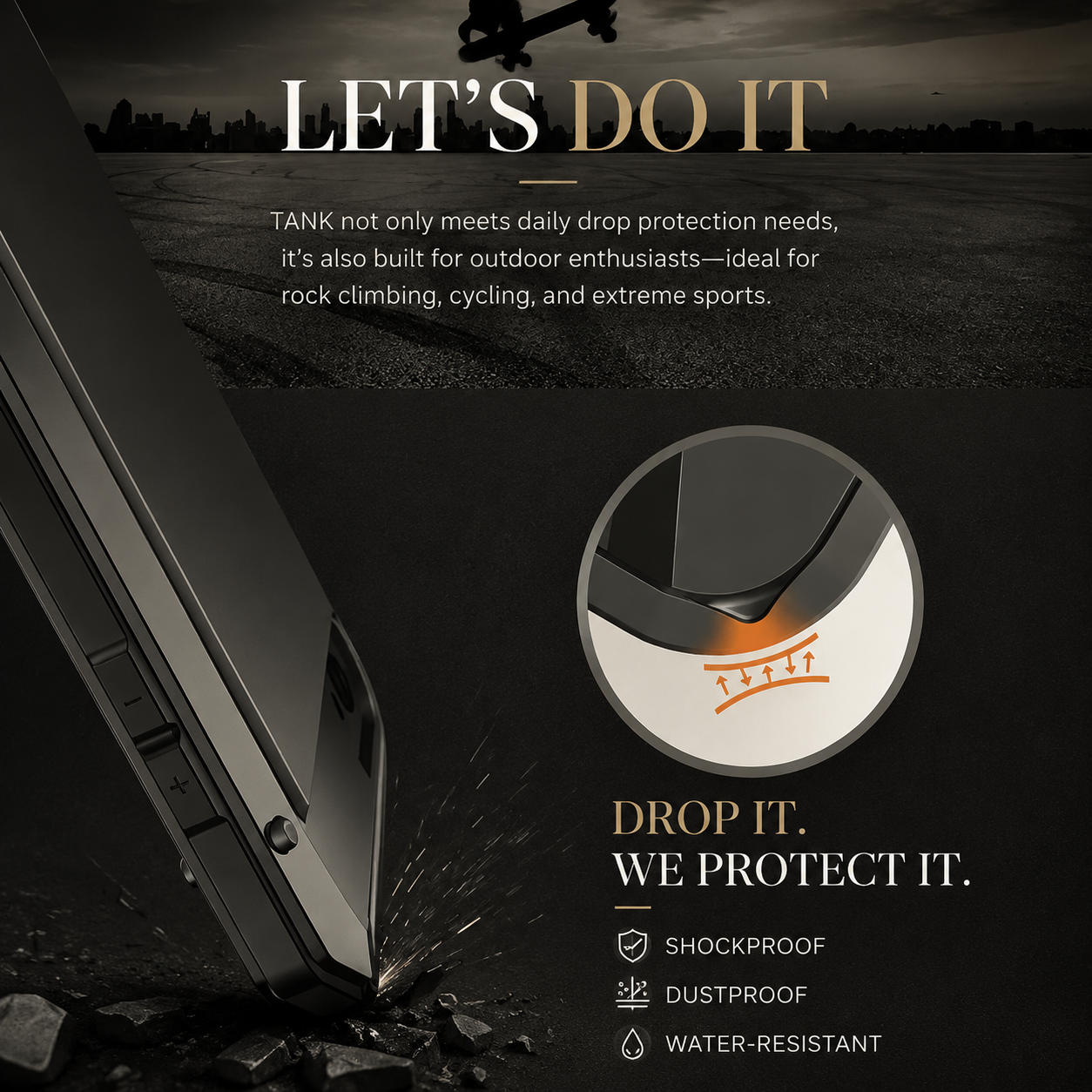 Premium Durable iPhone Case Shockproof Armor Aluminum Metal Full Protective Bumper Cover Anti Fingerprint Non Slip Anti Scratch Rugged Design