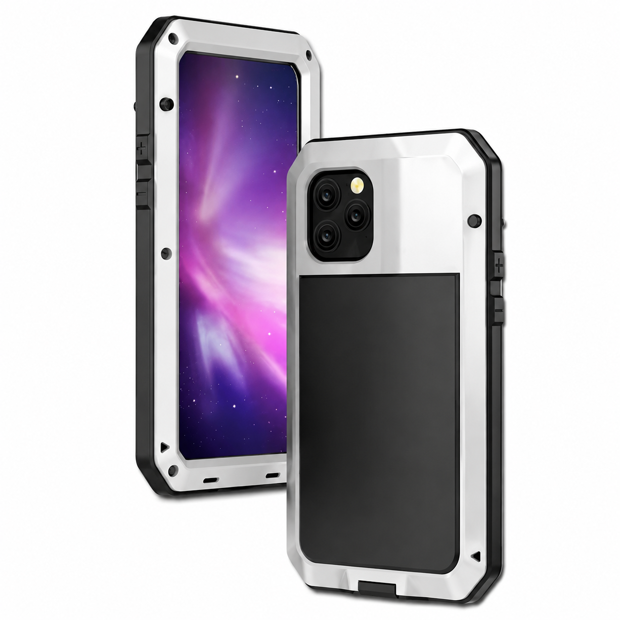 Premium Durable iPhone Case Shockproof Armor Aluminum Metal Full Protective Bumper Cover Anti Fingerprint Non Slip Anti Scratch Rugged Design