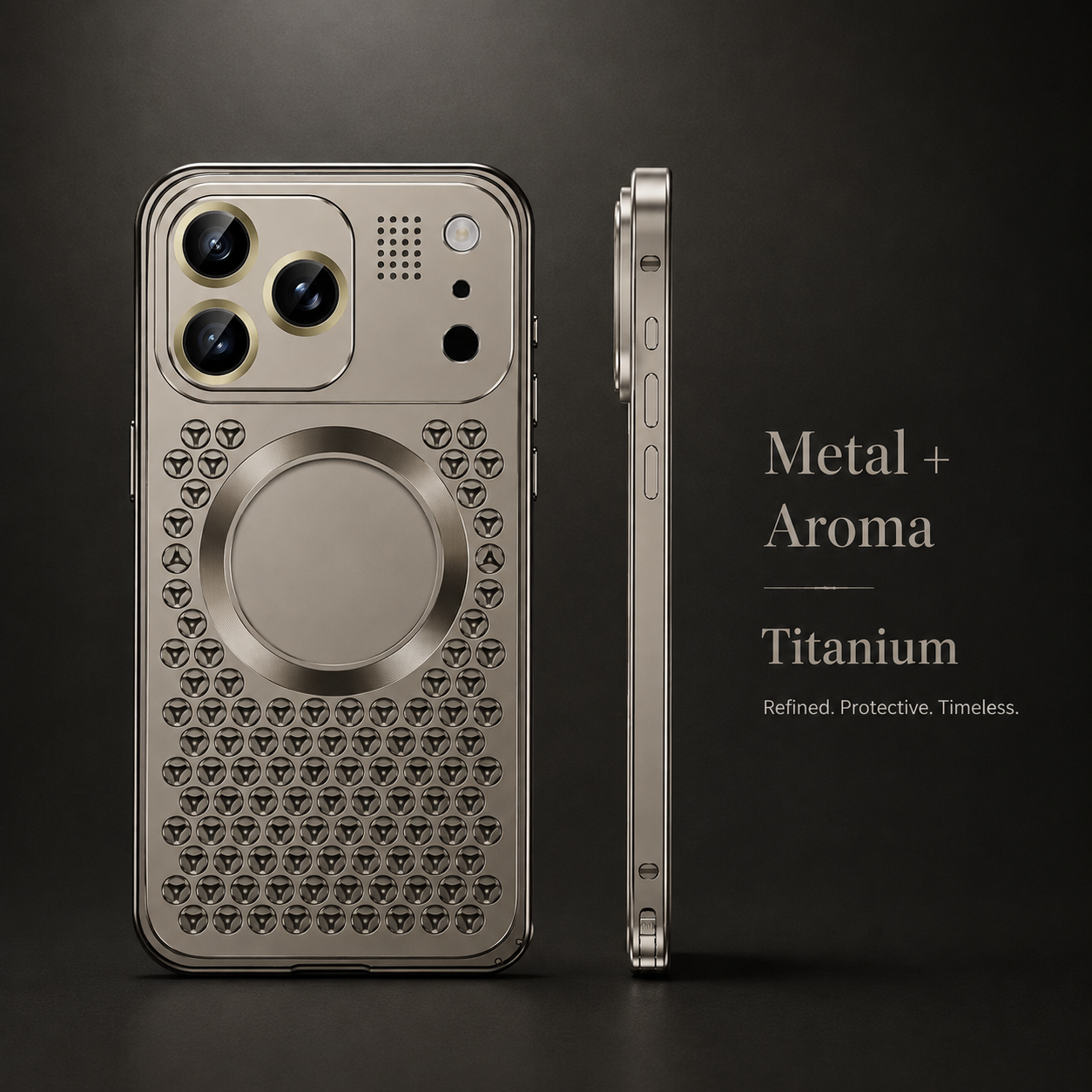 Premium Luxury iPhone Case Aluminum Alloy Magnetic Cover Heat Dissipation Metal Frame Camera Lens Guard Anti Fall Protective Durable Design Build