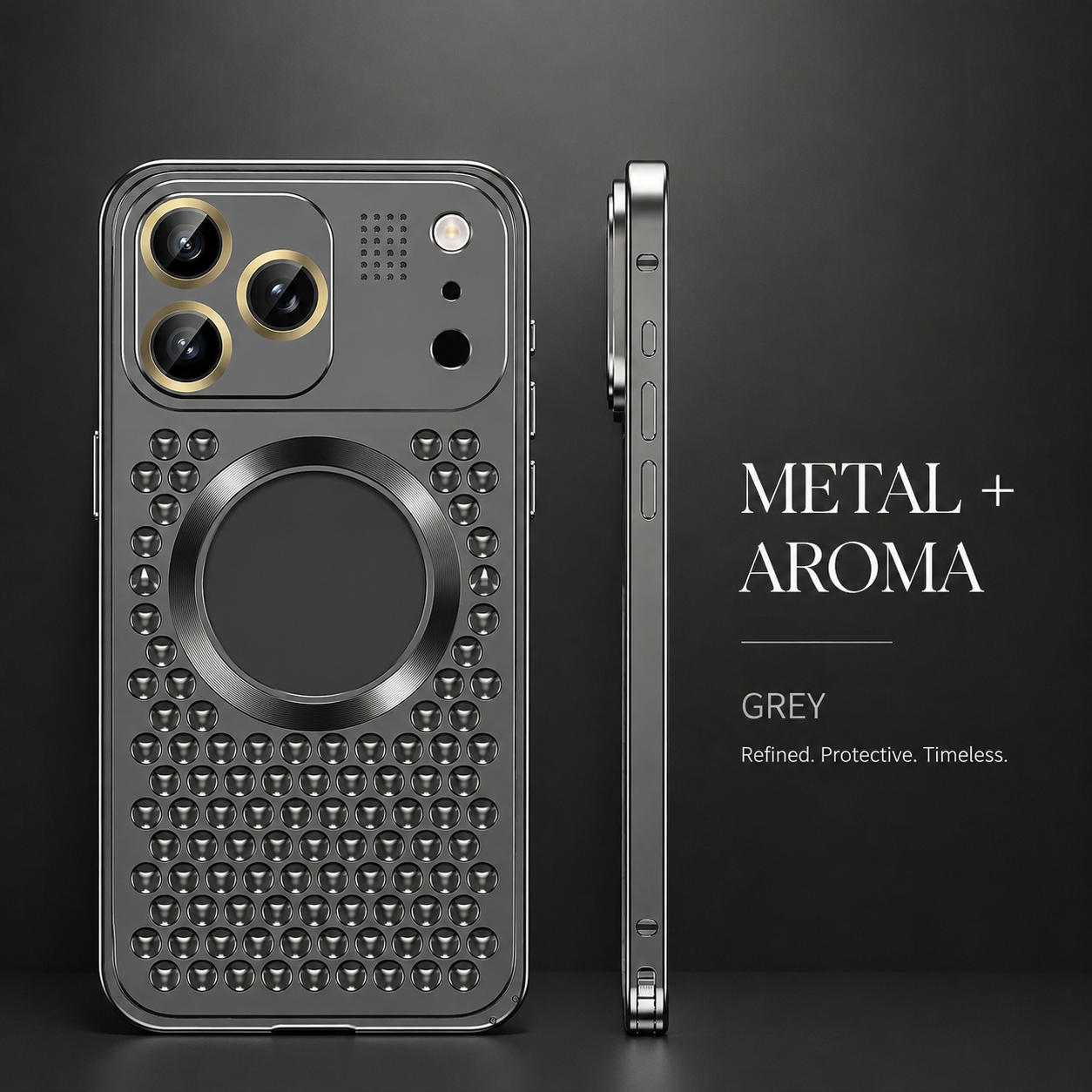 Premium Luxury iPhone Case Aluminum Alloy Magnetic Cover Heat Dissipation Metal Frame Camera Lens Guard Anti Fall Protective Durable Design Build