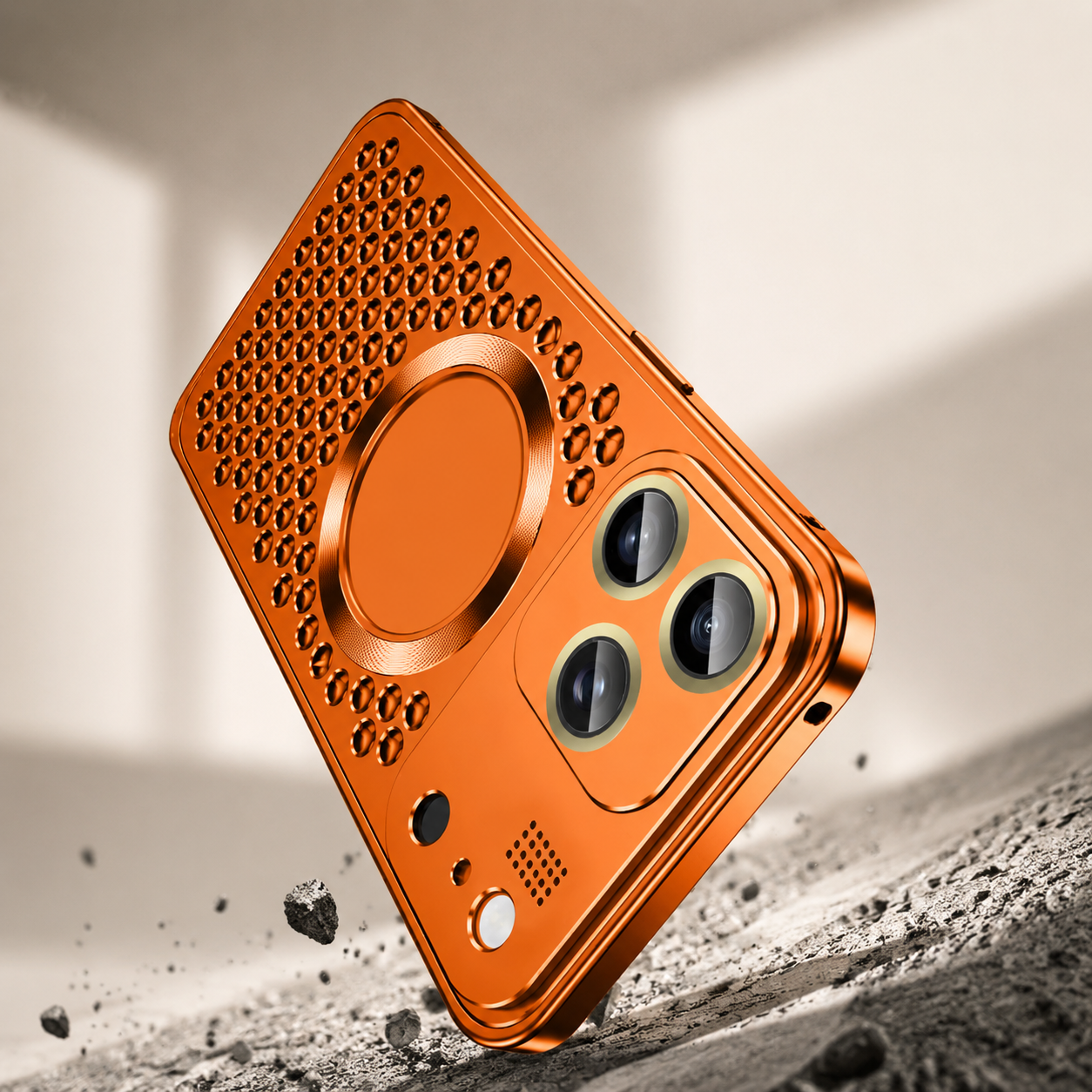 Premium Luxury iPhone Case Aluminum Alloy Magnetic Cover Heat Dissipation Metal Frame Camera Lens Guard Anti Fall Protective Durable Design Build