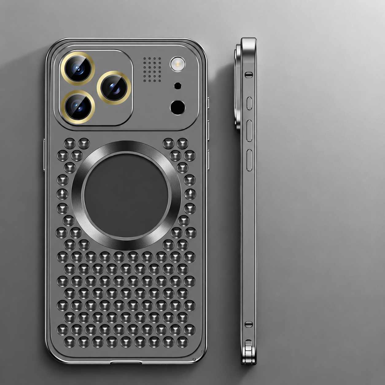 Premium Luxury iPhone Case Aluminum Alloy Magnetic Cover Heat Dissipation Metal Frame Camera Lens Guard Anti Fall Protective Durable Design Build