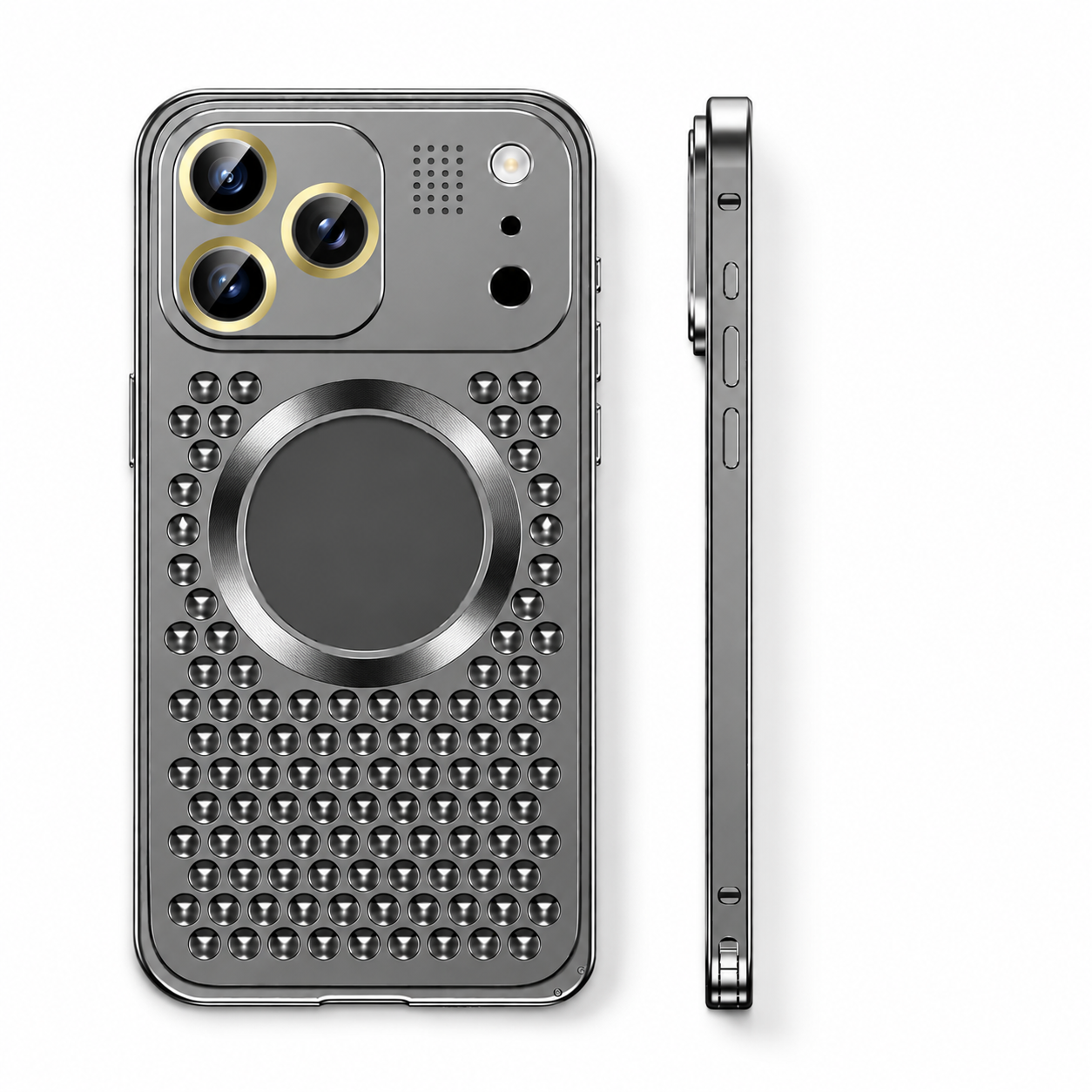 Premium Luxury iPhone Case Aluminum Alloy Magnetic Cover Heat Dissipation Metal Frame Camera Lens Guard Anti Fall Protective Durable Design Build